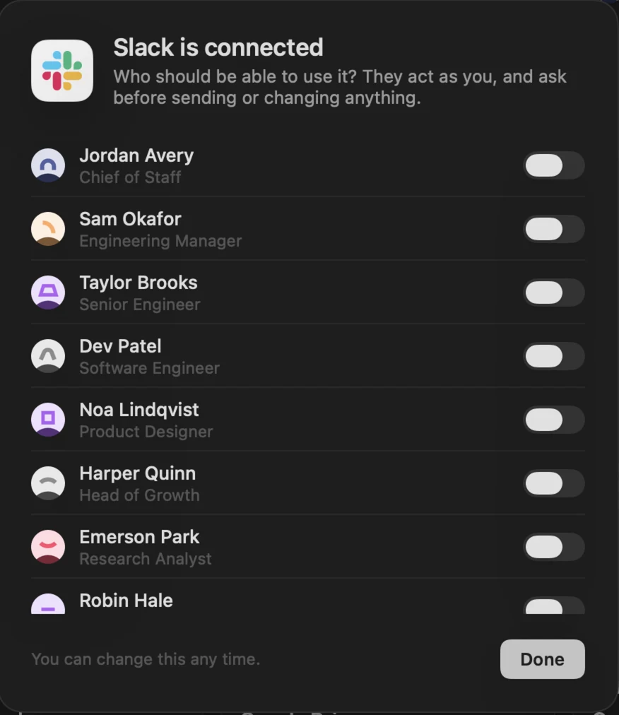 Choosing which employees can use Slack